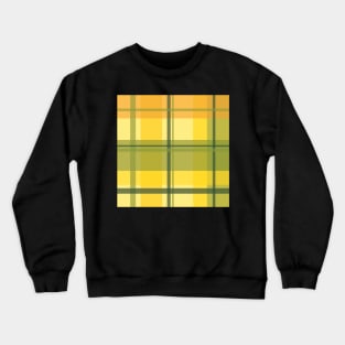 early summer plaid in happy yellow, orange and juicy green seamless pattern Crewneck Sweatshirt